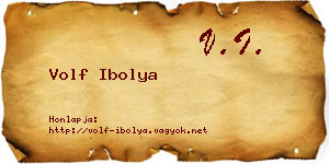 Volf Ibolya névjegykártya
