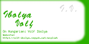 ibolya volf business card